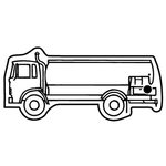 Key Tags - Soft Vinyl - Stock Shape Collection - Oil Truck