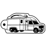 Key Tags - Soft Vinyl - Stock Shape Collection - News Truck