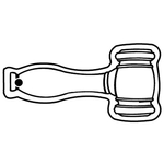 Key Tags - Soft Vinyl - Stock Shape Collection - Gavel