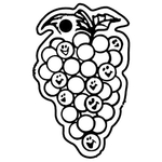 Key Tags - Soft Vinyl - Stock Shape Collection - Grapes