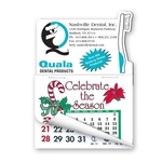 3" x 4 1/4" Calendar Pad Magnet Toothbrush Shape