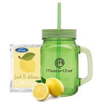 Mason Jar Mug with Lemonade Drink Kit