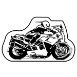 Key Tags - Soft Vinyl - Stock Shape Collection - Motorcycle