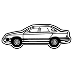 Key Tags - Soft Vinyl - Stock Shape Collection - Car