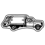 Key Tags - Soft Vinyl - Stock Shape Collection - Trash Truck