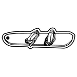 Key Tags - Soft Vinyl - Stock Shape Collection - Snowboard