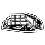 Key Tags - Soft Vinyl - Stock Shape Collection - Trash Truck