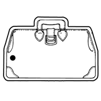 Key Tags - Soft Vinyl - Stock Shape Collection - Suitcase