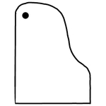 Key Tags - Soft Vinyl - Stock Shape Collection - Piano