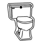 Key Tags - Soft Vinyl - Stock Shape Collection - Toilet