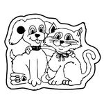 Key Tags - Soft Vinyl - Stock Shape Collection - Dog and Cat