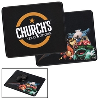 Mouse pad made of 1/8" thick rubber with a jersey polyester... from ASI 57655...