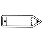 Key Tags - Soft Vinyl - Stock Shape Collection - Pencil