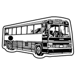 Key Tags - Soft Vinyl - Stock Shape Collection - Tour Bus