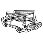 Key Tags - Soft Vinyl-Stock Shape Collection - Pickup Truck