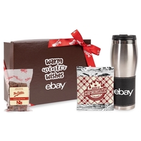 Drinkware set with brownie, tumbler and a hot cocoa packet.... from ASI 44900...