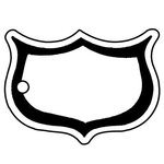 Key Tags - Soft Vinyl - Stock Shape Collection - Shield