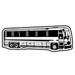 Key Tags - Soft Vinyl - Stock Shape Collection - Tour Bus