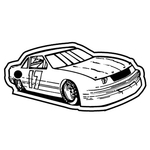 Key Tags - Soft Vinyl - Stock Shape Collection - Race Car