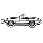 Key Tags - Soft Vinyl - Stock Shape Collection - Corvette