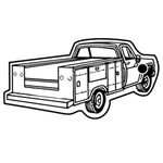 Key Tags - Soft Vinyl-Stock Shape Collection - Pickup Truck