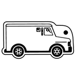 Key Tags - Soft Vinyl-Stock Shape Collection - Armored Truck