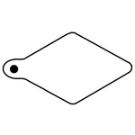 Key Tags - Soft Vinyl - Stock Shape Collection - Diamond