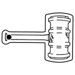 Key Tags - Soft Vinyl - Stock Shape Collection - Gavel