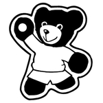 Key Tags - Soft Vinyl - Stock Shape Collection - Bear