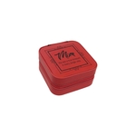 Red Leatherette Travel Jewelry Box