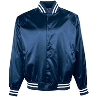 Satin baseball jacket with striped trim.... from ASI 89380 Staton Corporate...