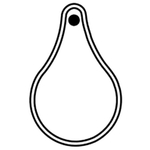 Key Tags - Soft Vinyl - Stock Shape Collection - Water Drop