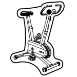 Key Tags - Soft Vinyl- Stock Shape Collection- Exercise Bike