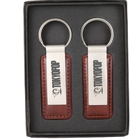 Two leather keychains.... from ASI 46755 Cosmo Promos