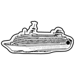 Key Tags - Soft Vinyl - Stock Shape Collection - Cruise Ship
