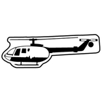 Key Tags - Soft Vinyl - Stock Shape Collection - Helicopter