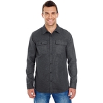 Mens Long Sleeve Solid Flannel