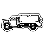Key Tags - Soft Vinyl - Stock Shape Collection- Septic Truck