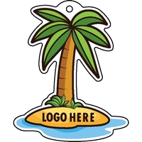 Palm tree shaped acrylic keychain with 1" split ring and customization.......