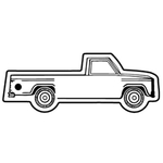 Key Tags - Soft Vinyl - Stock Shape Collection- Pickup Truck