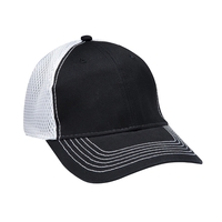 Cap with 100% cotton twill front panels and 100% polyester mesh... from ASI...