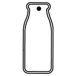 Key Tags - Soft Vinyl - Stock Shape Collection - Milk Bottle