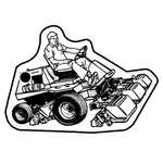 Key Tags - Soft Vinyl- Stock Shape Collection- Tractor Mower