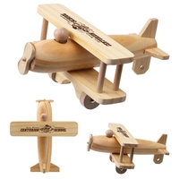 7 3/4" x 7" x 3 5/8" wooden airplane, with multiple... from ASI 62190 Illini