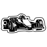 Key Tags - Soft Vinyl - Stock Shape Collection - Race Car