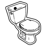 Key Tags - Soft Vinyl - Stock Shape Collection - Toilet
