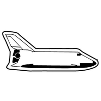 Key Tags - Soft Vinyl- Stock Shape Collection- Space Shuttle