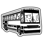 Key Tags - Soft Vinyl - Stock Shape Collection - Tour Bus