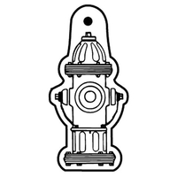 Key Tags - Soft Vinyl - Stock Shape Collection- Fire Hydrant