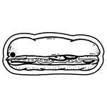 Key Tags - Soft Vinyl - Stock Shape Collection- Sub Sandwich